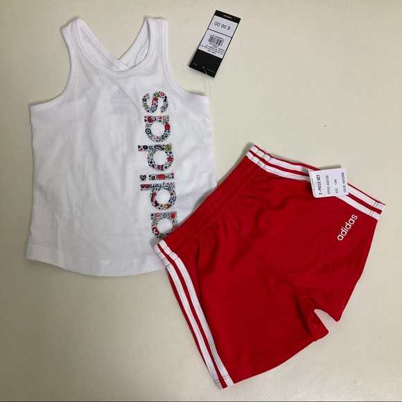 adidas Other - Adidas Baby girl Cute Short set 2086